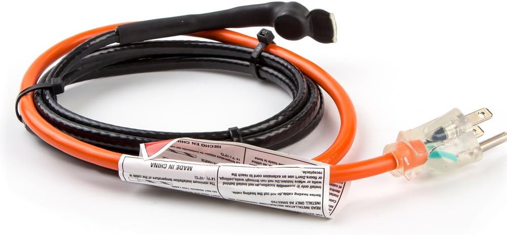 80-feet Pipe Heating Cable with Built-in Thermostat X69595