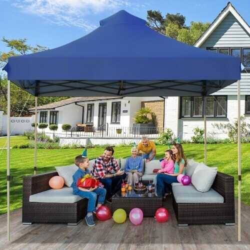 10' x 10' Portable Pop Up Canopy Tent with Roller Bag Q671