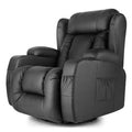 Black Faux Leather Manual Glider Recliner C78281