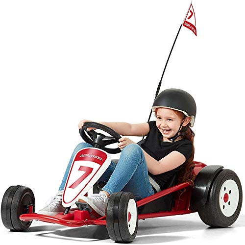 36V Battery-Powered Kids Electric Go-Kart with Adjustable Seat, Rubber Wheels, Grey X5205