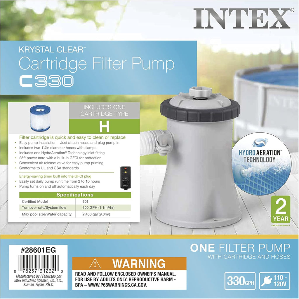 Cartridge Filter Pump for Above Ground Pools, 1000 GPH, Pack of 2 J6033