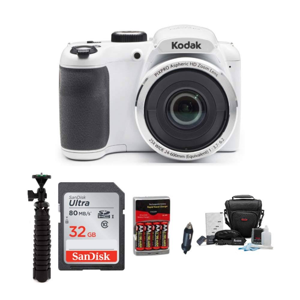 White Digital Camera with 32GB SD Card W930