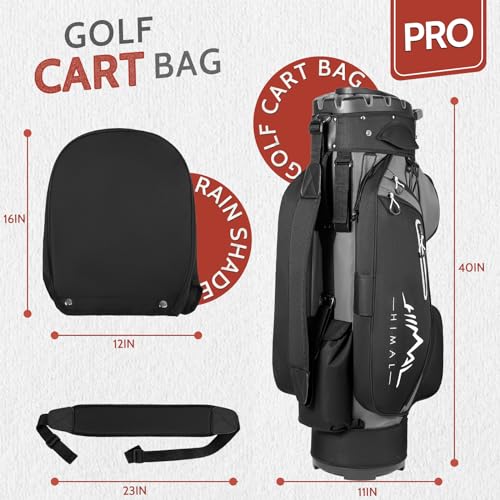14-Way Golf Cart Bag with Full Length Divider Top and Rain Cover E406