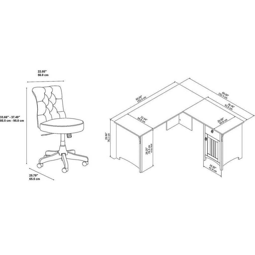 L-Shaped Desk and Chair Set Y4989