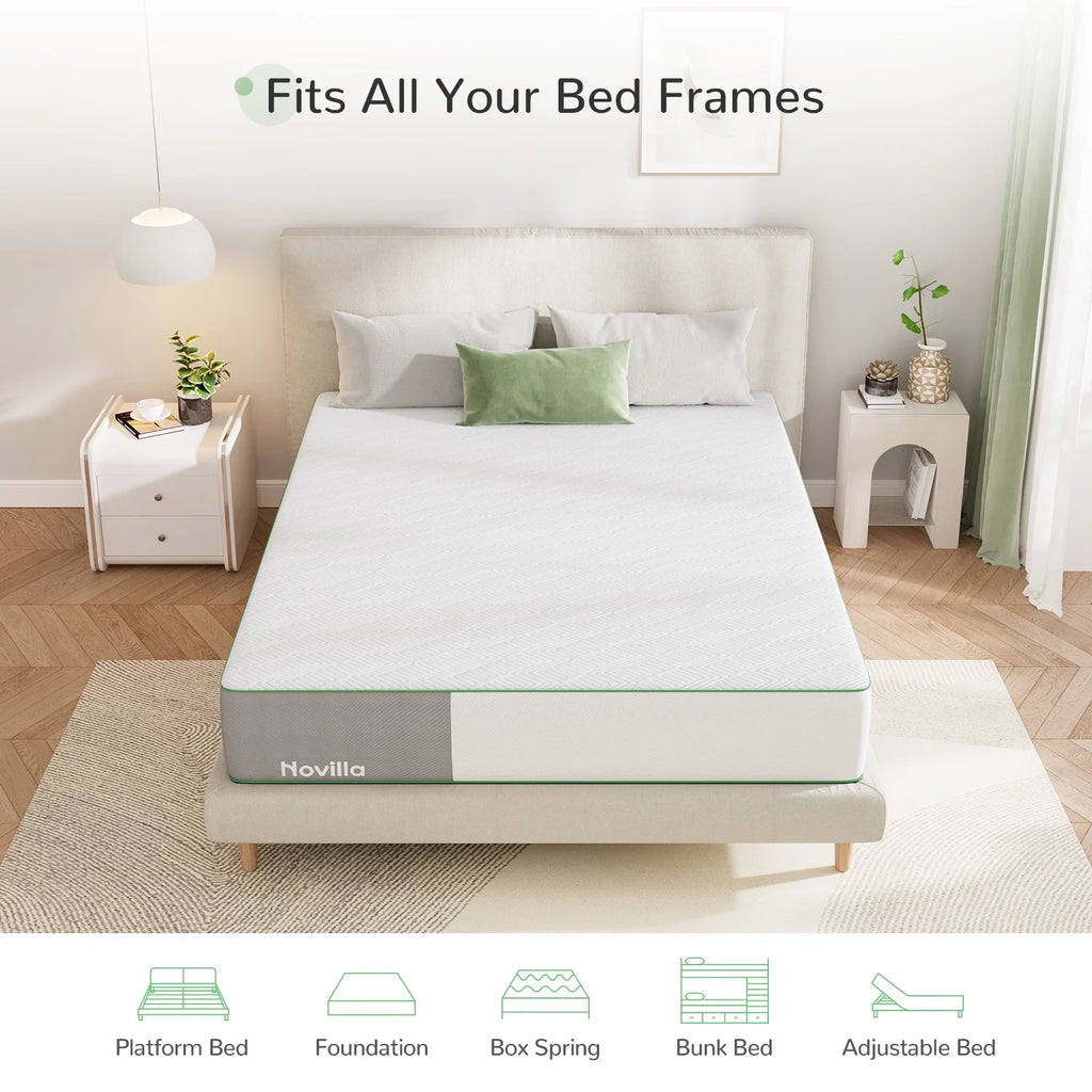 10'' Medium Firm Gel Memory Foam Mattress, Full Size H6604