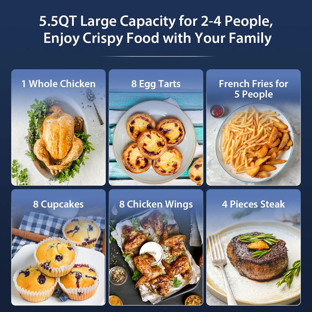 5.2-Qt 8 in 1 Digital Touchscreen Air Fryer J24739