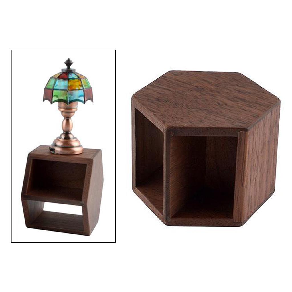 Miniature Walnut Wood End Table Dollhouse F508471