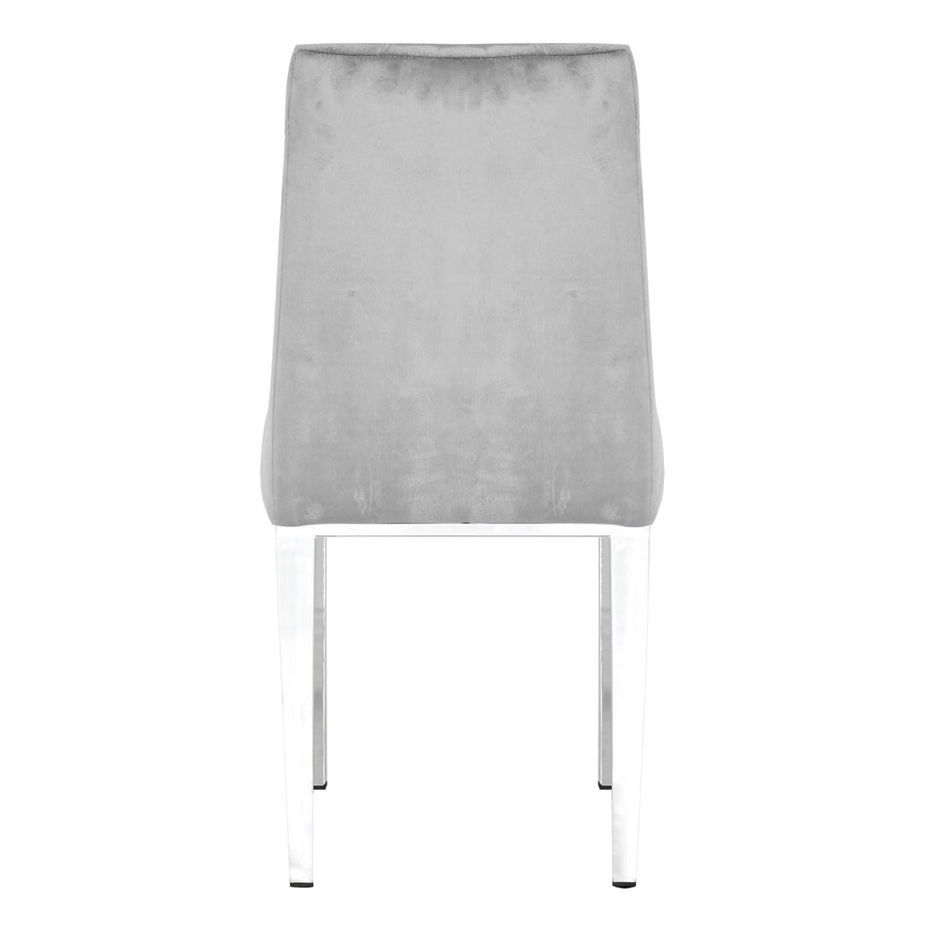 Dark Grey Velvet Dining Chairs Set Of 2 D9182