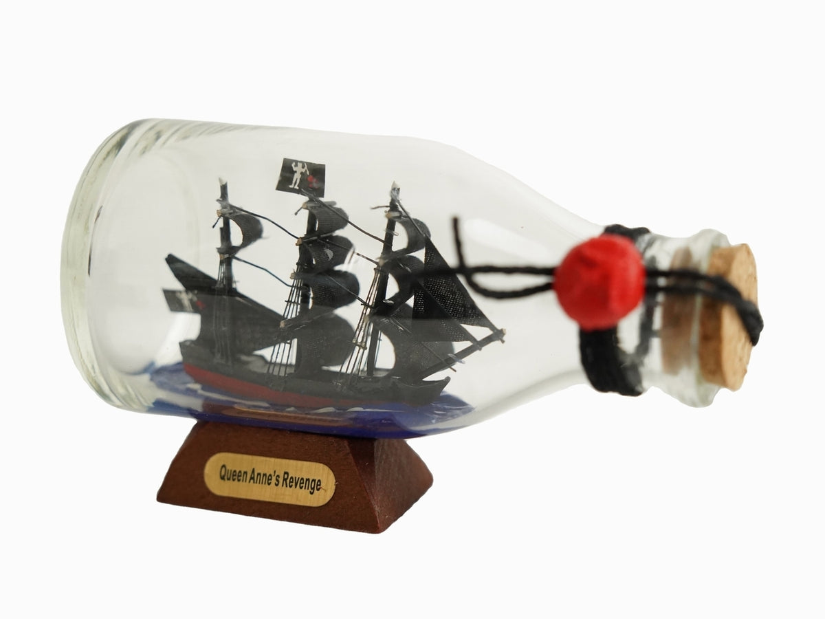 Pirate Ship in a Glass Bottle 5" C873