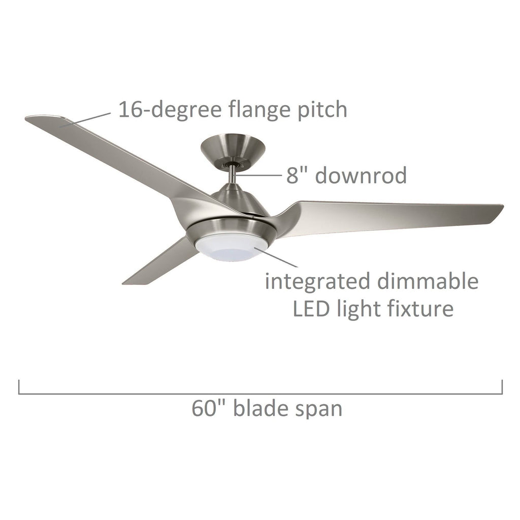Black LED Ceiling Fan M8383