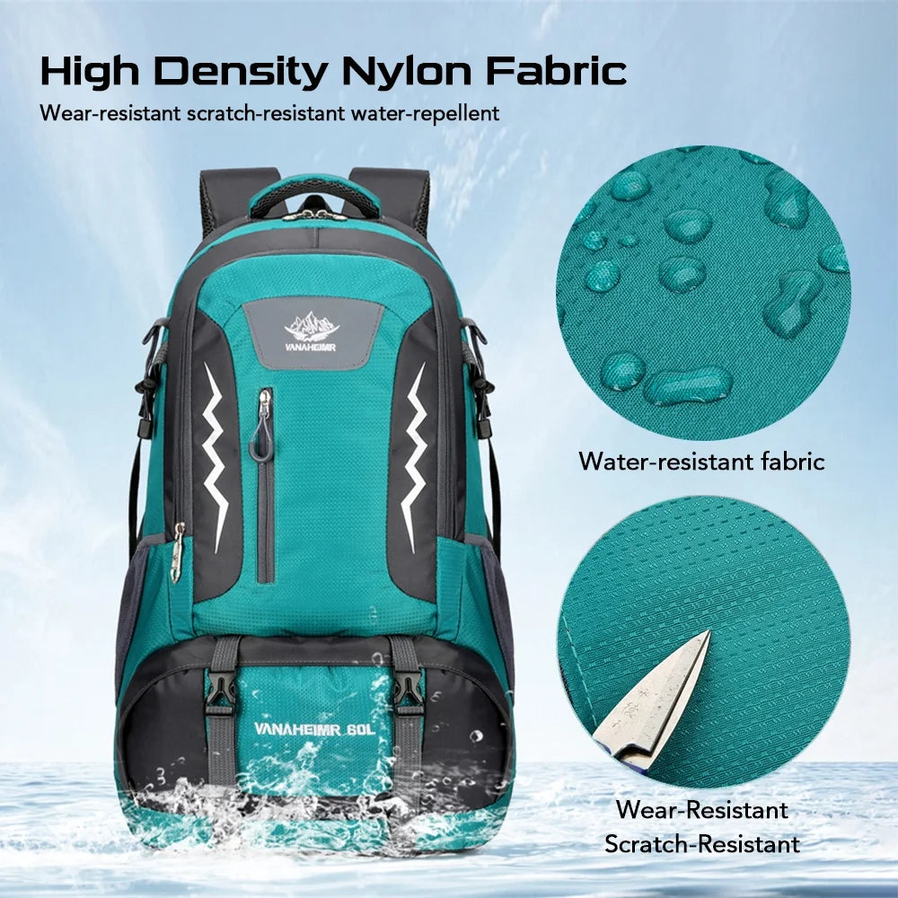 Hiking Backpack 60L Water-resistant Camping Backpack O53768
