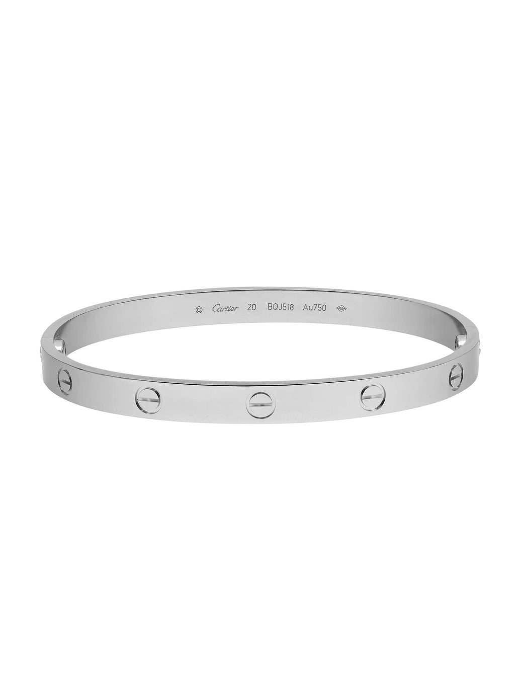 18K White Gold Bracelet Size 20 P548