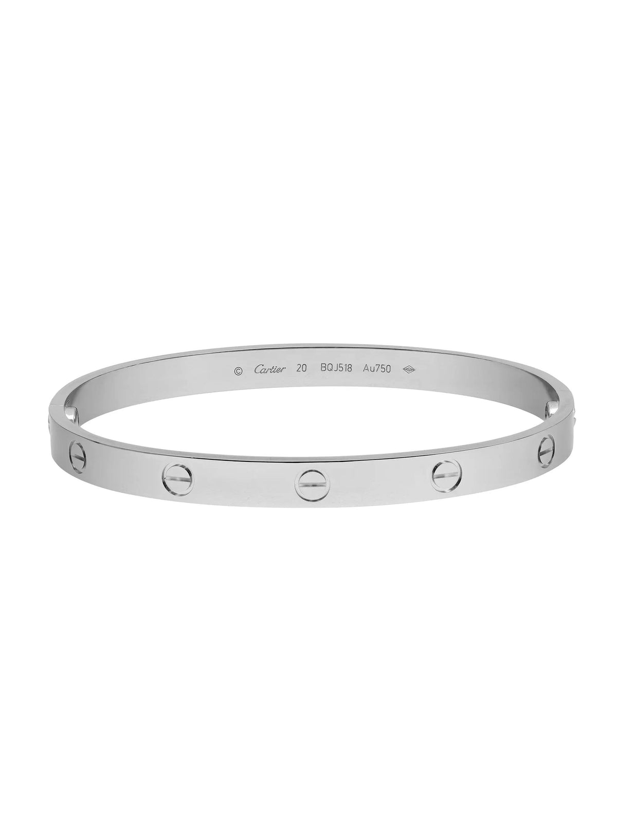 18K White Gold Bracelet Size 20 P548