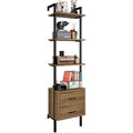 4-Tier Ladder Bookshelf with 2 Drawers H682552