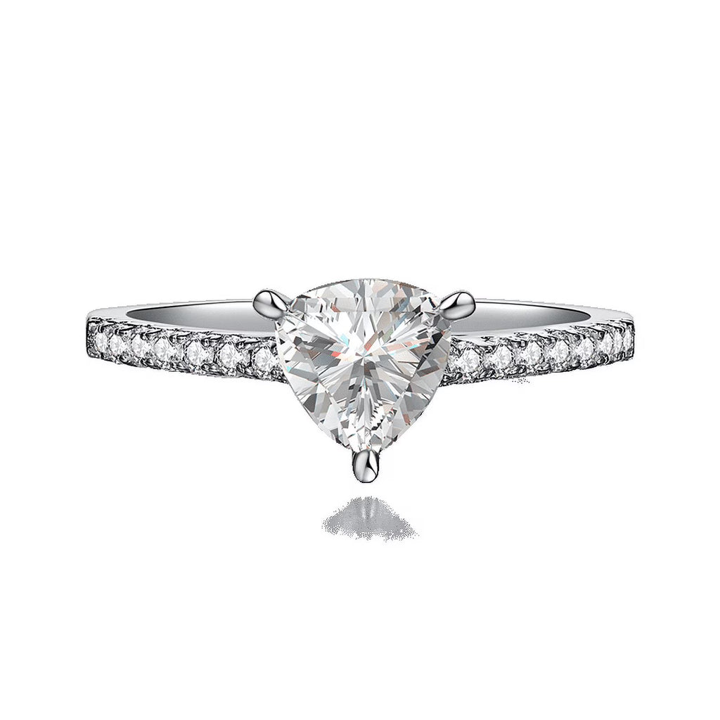 Pear Cut Moissanite Engagement Ring F7862
