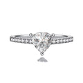 Pear Cut Moissanite Engagement Ring F7862