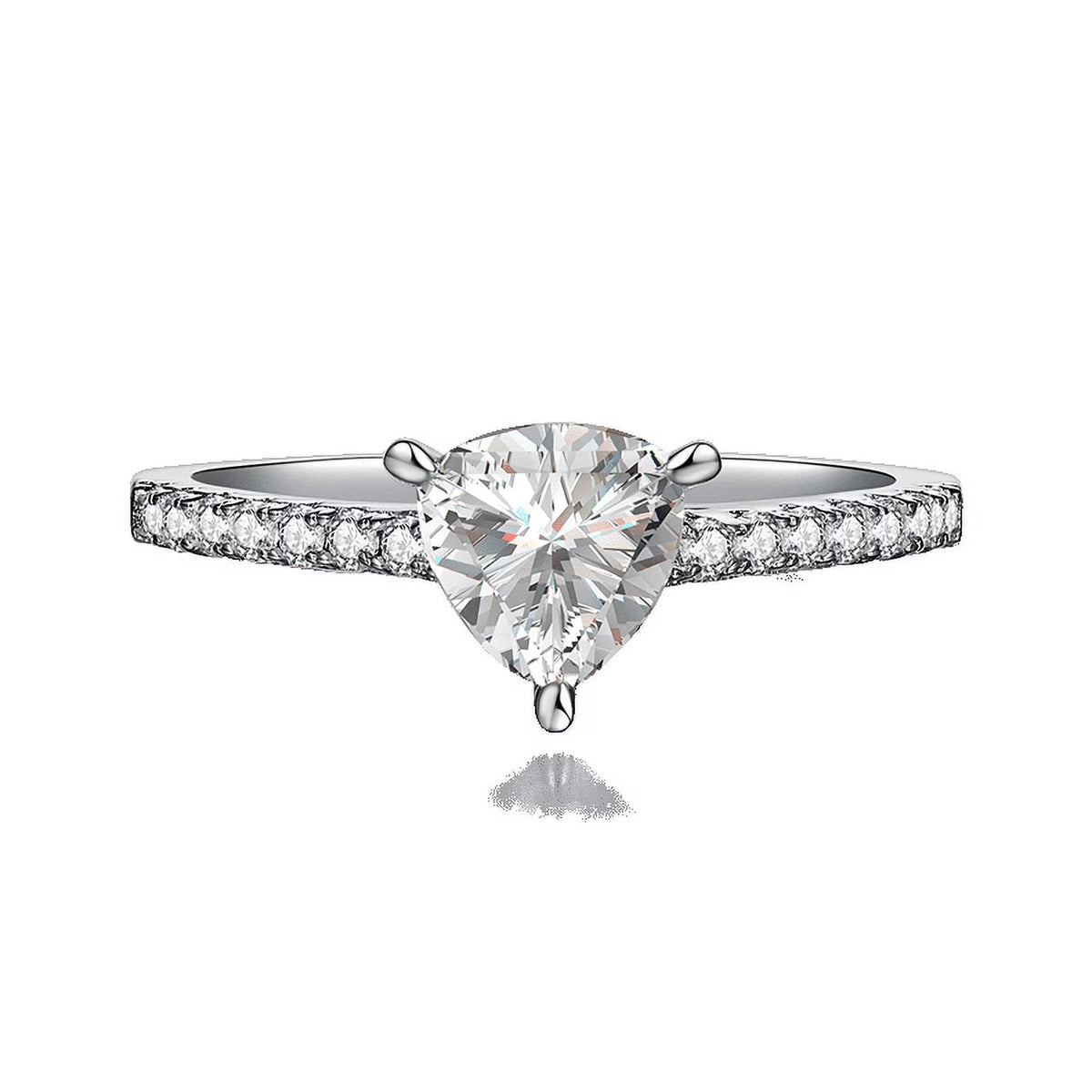 Pear Cut Moissanite Engagement Ring F7862