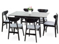 Set of 6 Padded Seat Chairs and Extendable Dining Table M760233