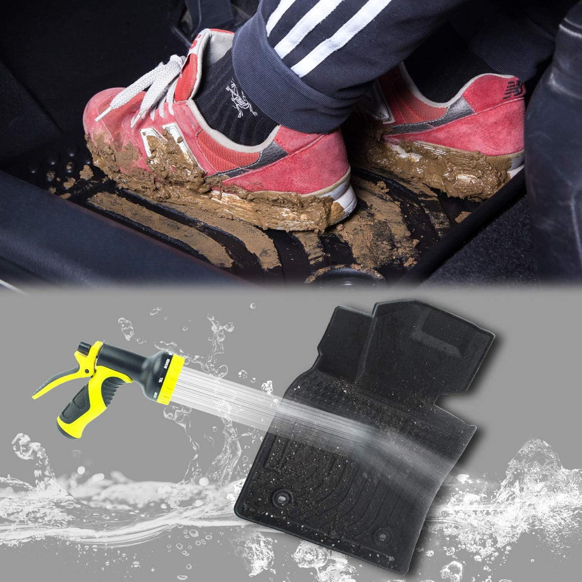 Black All Weather Floor Mats Liners G8293