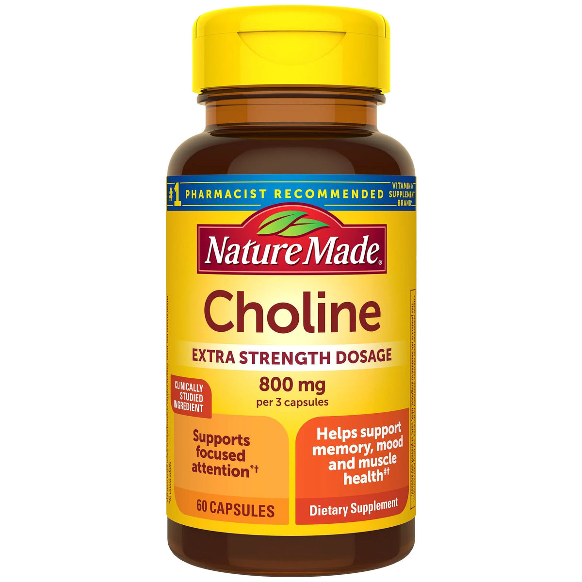 Choline Supplements 800 Mg 60 Capsules X401897