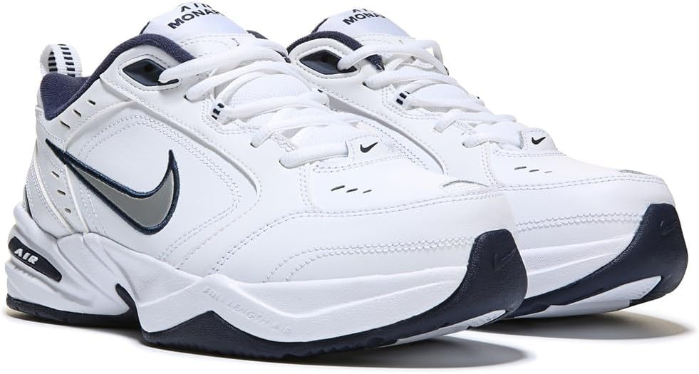 White/Metallic Silver/Navy Men's Walking Shoes V500434