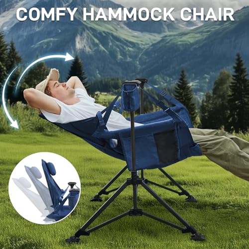 Oversized Padded Hammock Camping Chair with Cup Holder B885