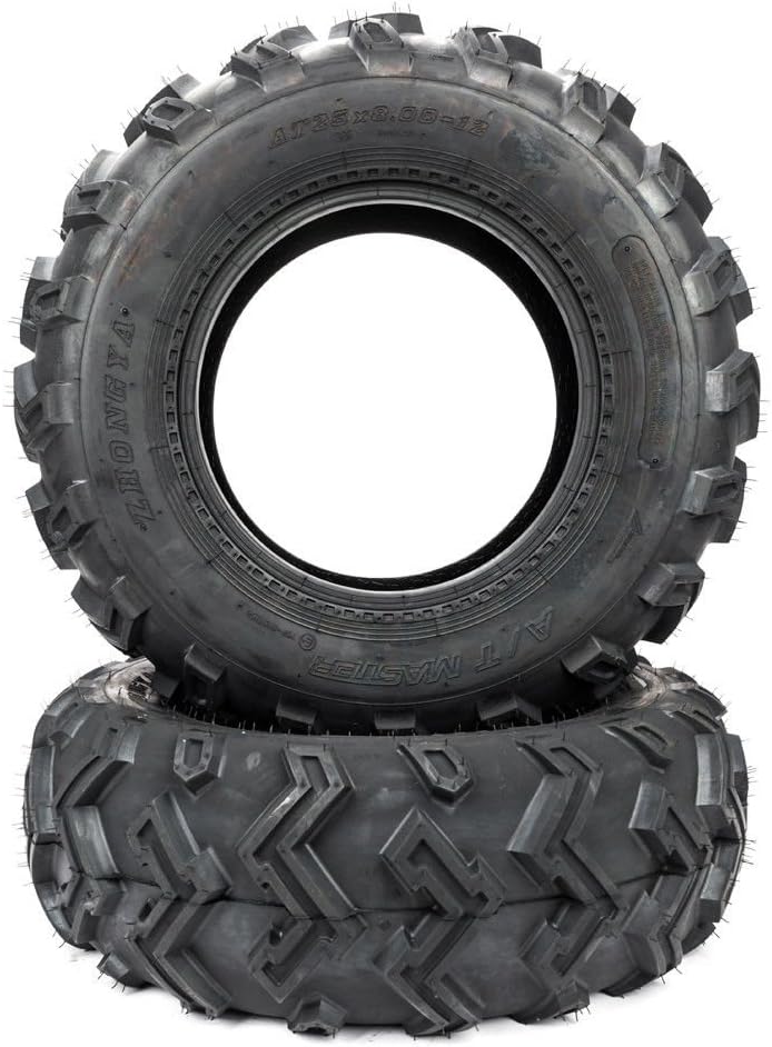 Set of 2 25x10-12 Rear ATV UTV Tires 6 Ply Rating M288