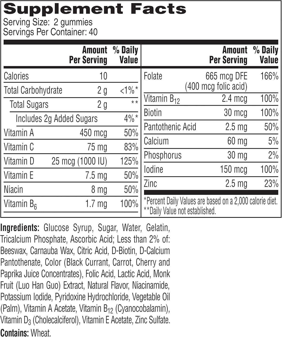 80 count Women’s Multivitamin Gummies W5837