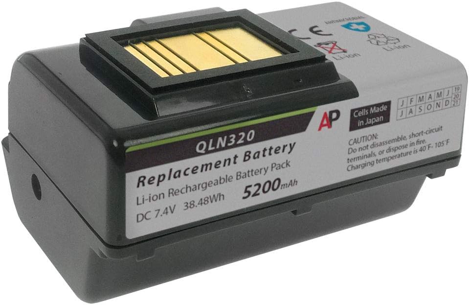 5200 mAh Replacement Battery for QLn320 & QLn220 Printers H44779