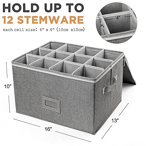Beige Hard Shell Cup and Mug Storage Box with Dividers & Handles O336790