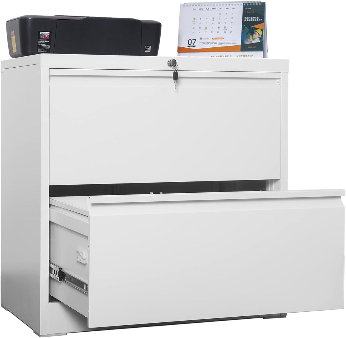4 Drawer Steel Lateral File Cabinet with Letter/Legal A4 Size Y6894