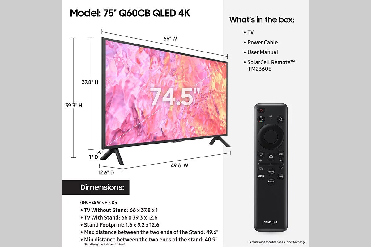 75 Class QLED 4K Smart TV T35519