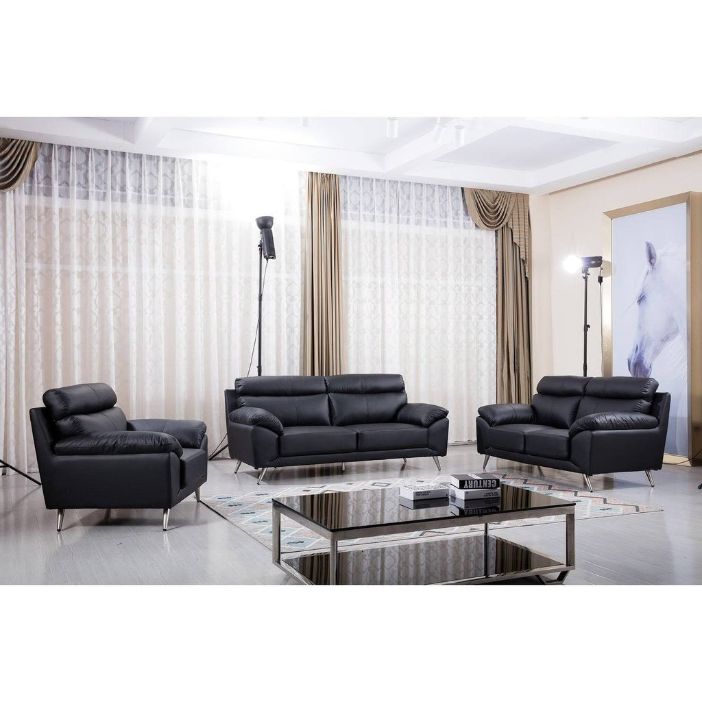 White Leather Accent Chair P61694