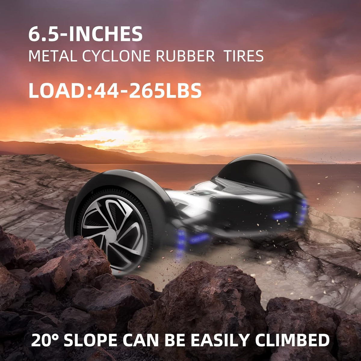 6.5" Self Balancing Scooter with Bluetooth Speaker and LED Lights G32564