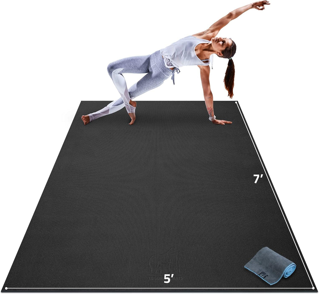 Large Yoga Mat 7' x 5' x 8mm Non-Slip Exercise Mat N1029
