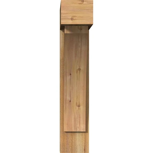 Rough Sawn Bracket with Offset Brace, Western Red Cedar P4312