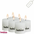 White Rustic Pillar Dinner Candles 6-Pack G46949