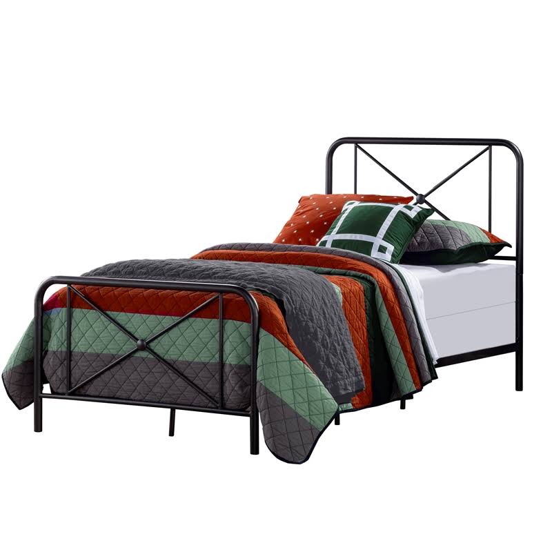 Black Metal Twin Bed T6219