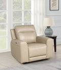 Tan Leather Power Reclining D57480