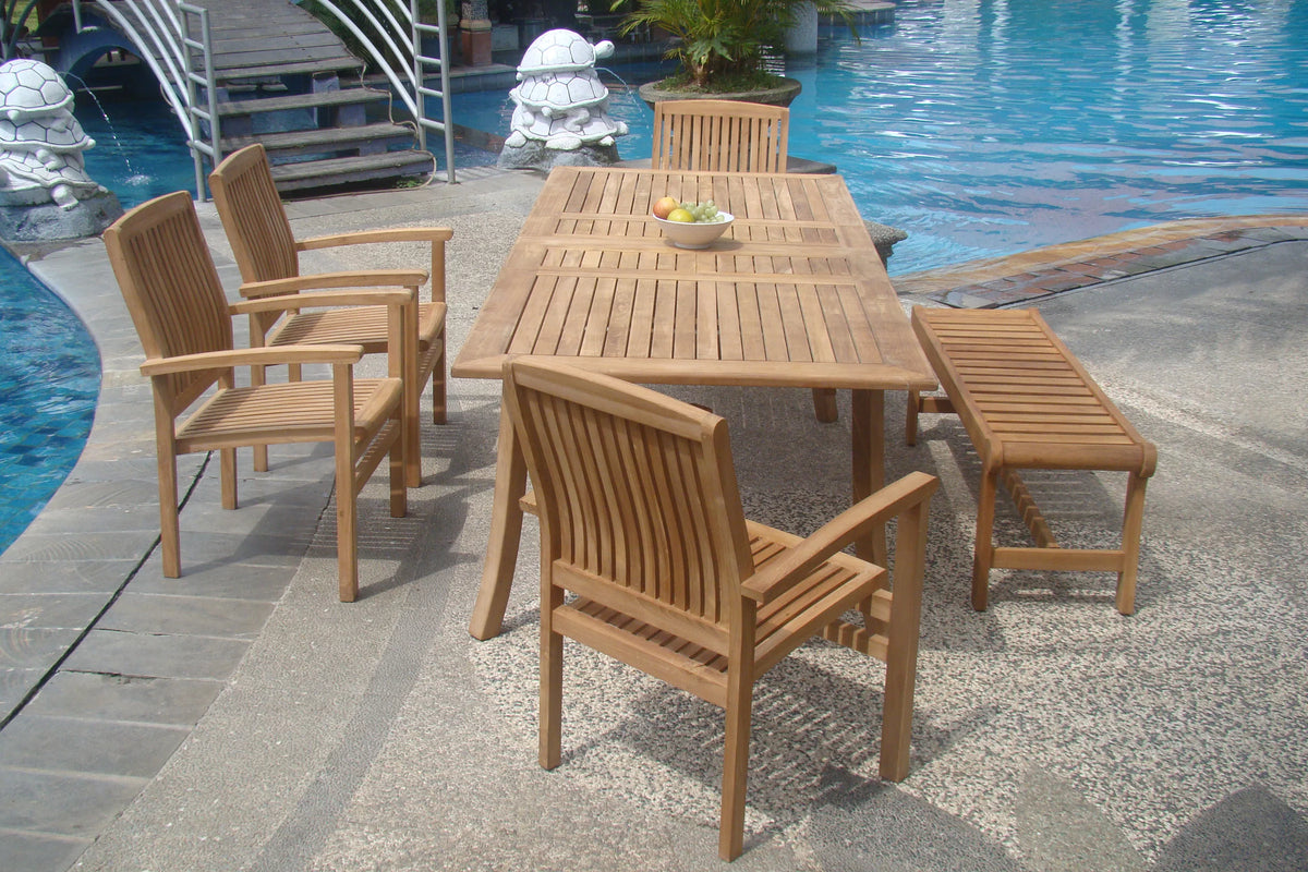 6 Seater 7 Pc Teak Dining Set G9206