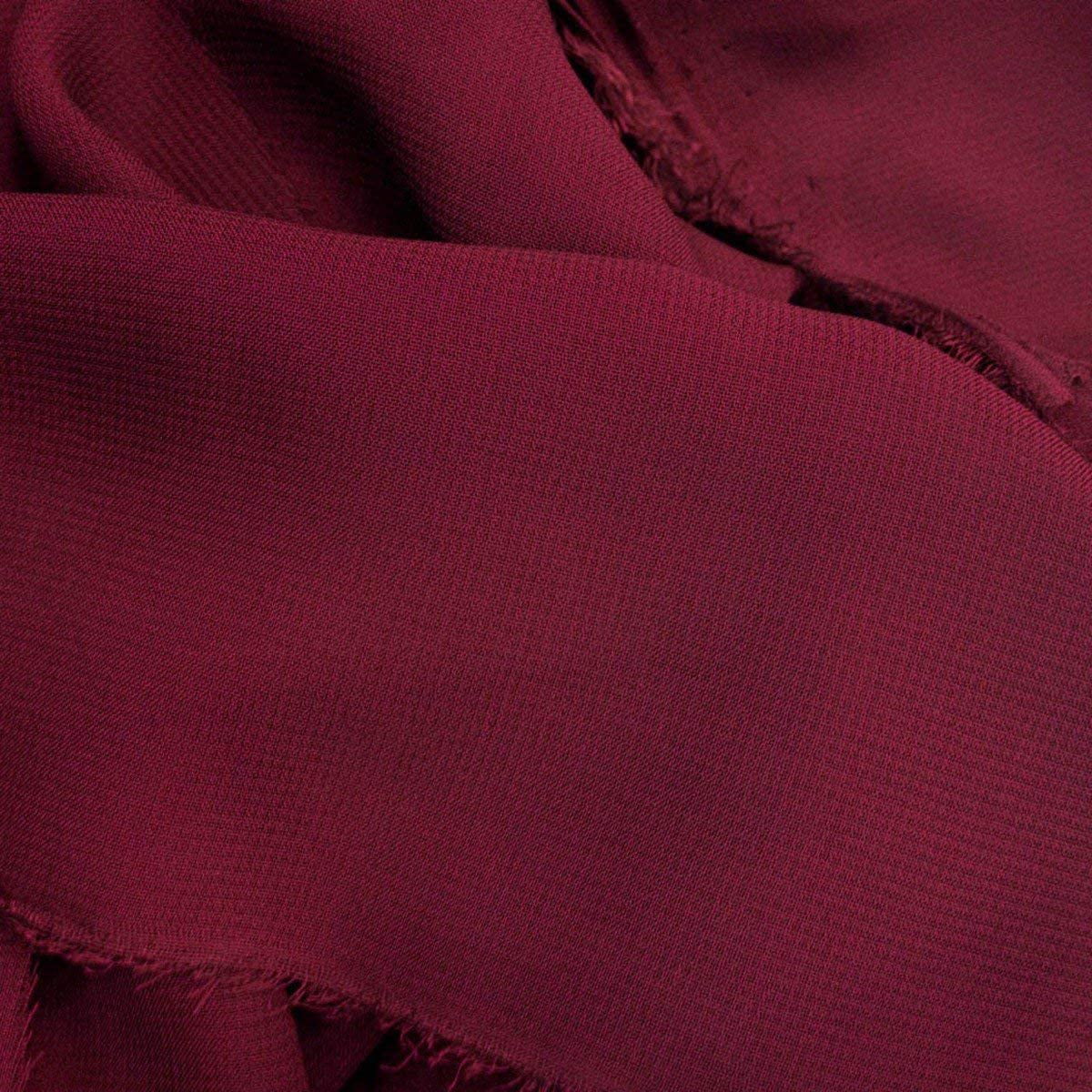 60" Wide Burgundy 100% Polyester Chiffon Fabric 25 Yards W499
