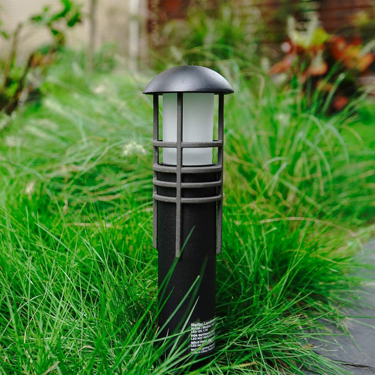 Black 8 Pack LED Bollard Pathway Light H626244