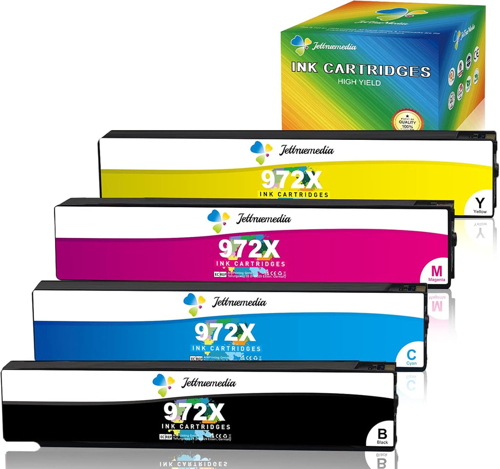 Compatible Ink Cartridge Replacement for HP 972X Printer Black/C/M/Y Y4514