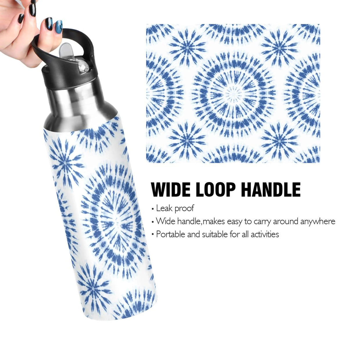20 OZ Stainless Steel Vacuum Insulated Water Bottle with Straw Lid G4473