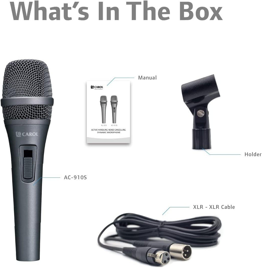 Dynamic Microphone with Super-Cardiod Unidirectional, Slide Potentiometer Switch D747