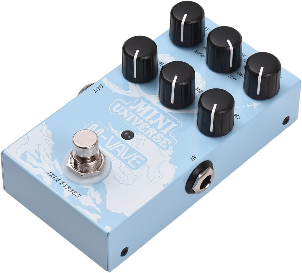 Digital Reverb Pedal with 9-Mode Reverb Selection for Guitar Bass V65334