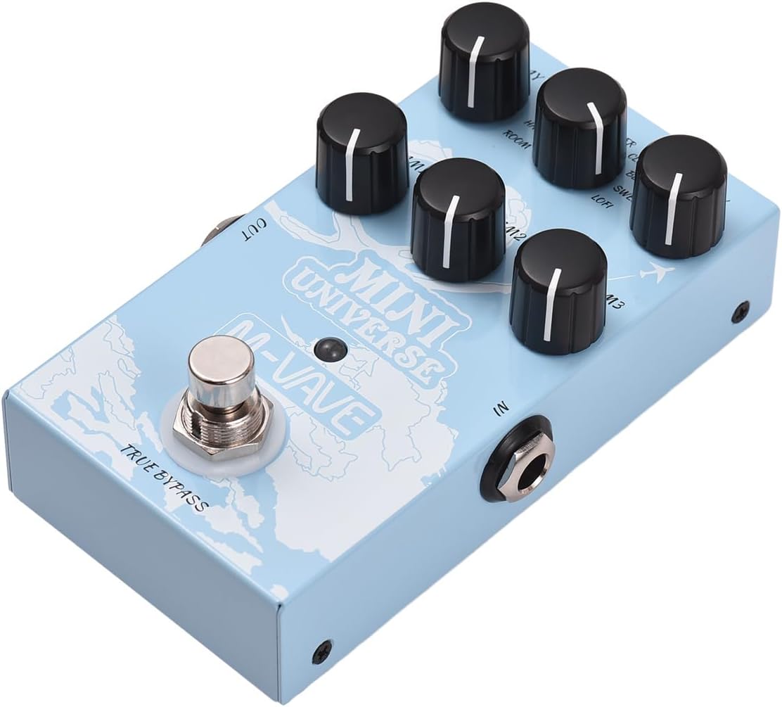 Digital Reverb Pedal with 9-Mode Reverb Selection for Guitar Bass V65334