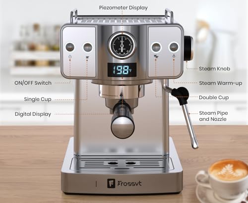 20 Bar Espresso Machine with Milk Frother and 60oz Water Tank M3848