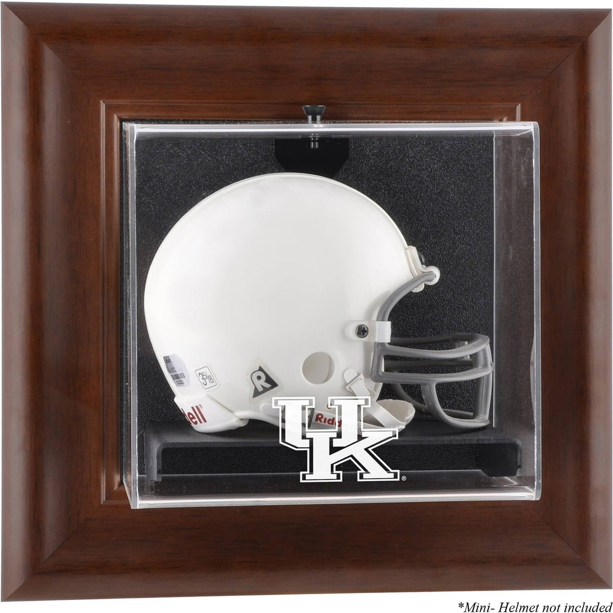 Brown Framed Wall-Mountable Mini Helmet Display Case G270621