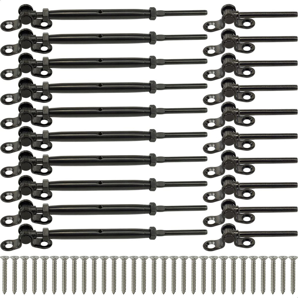 Black Cable Railing Hardware Kit, 10 Pairs W85185